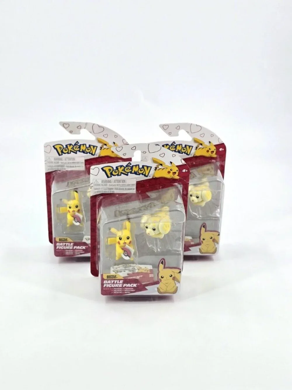 Pokemon Battle Ready Action Figure Pikachu and Fidough Valentine's Day 3 Items